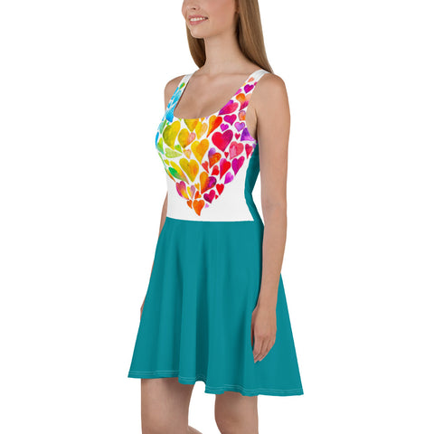 Color My Hearts Skater Dress