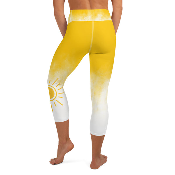 SunBurst Yoga Capri Leggings