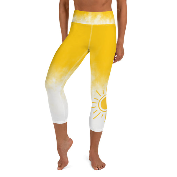 SunBurst Yoga Capri Leggings