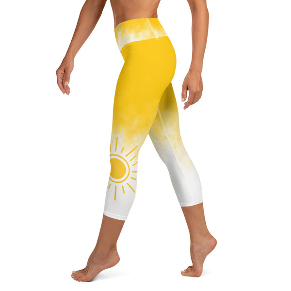 SunBurst Yoga Capri Leggings