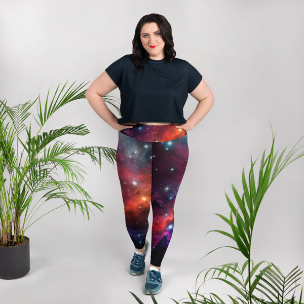 Galaxy Print Plus Size Leggings