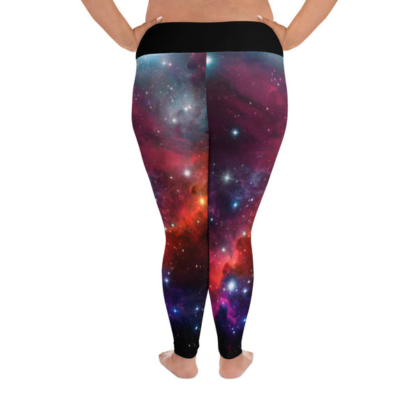 Galaxy Print Plus Size Leggings