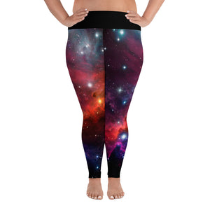 Galaxy Print Plus Size Leggings