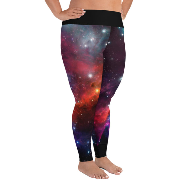 Galaxy Print Plus Size Leggings