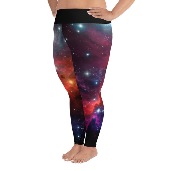 Galaxy Print Plus Size Leggings