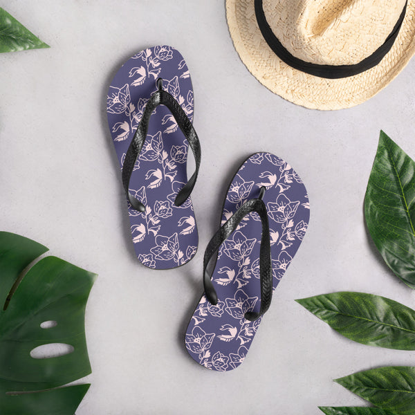 Abstract Rose Flip-Flops