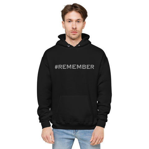 #Remember Unisex fleece hoodie